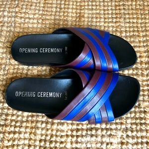 Opening Ceremony Leather Slides